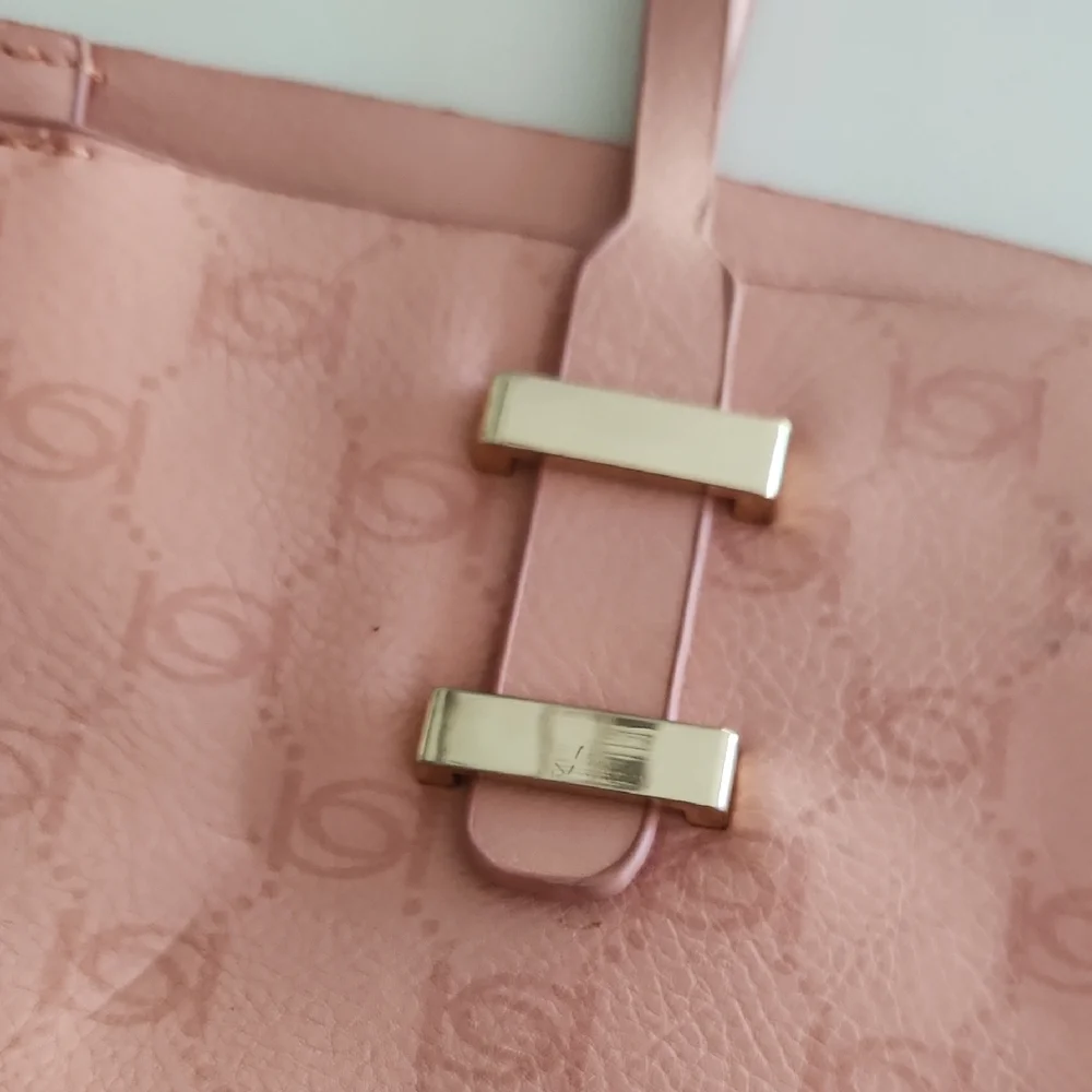 Large BEBE Peachy Pink Tote Bag